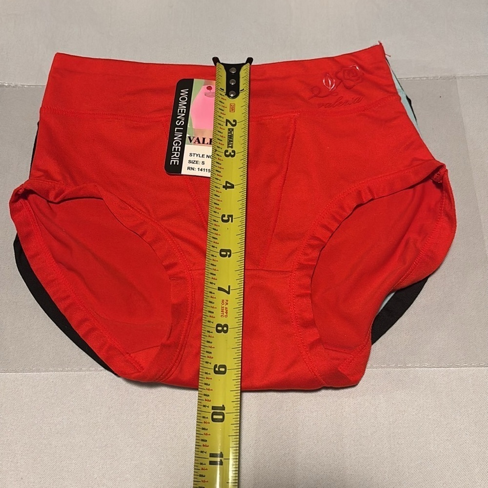 Set of 3️⃣ Valeria Woman’s Brief. Red, Turquoise and Black - Picture 3 of 4
